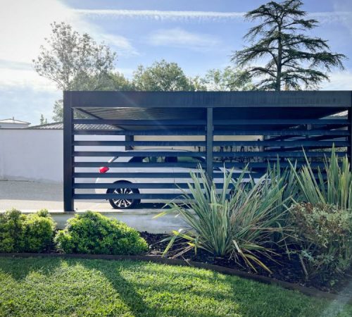abri voiture adosse sur mesure 1