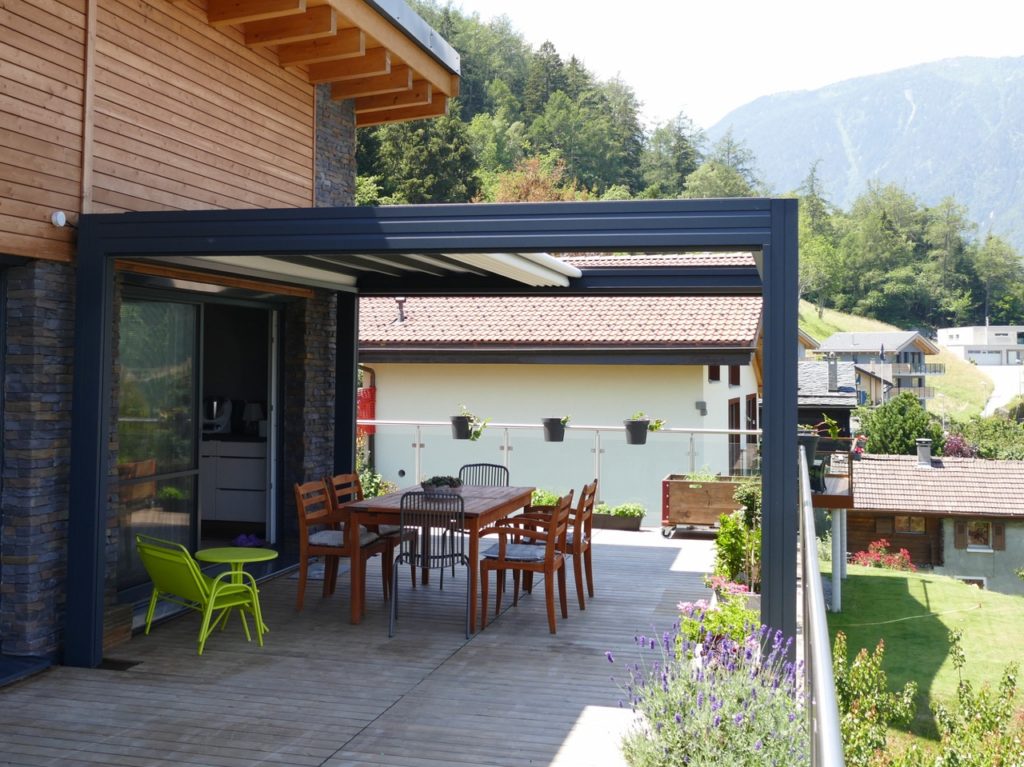 pergola alu toile retractable suisse