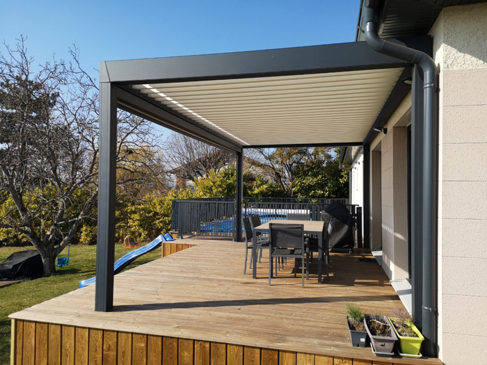 Pergola à toit plat 2. pergola toit plat le bois doingt