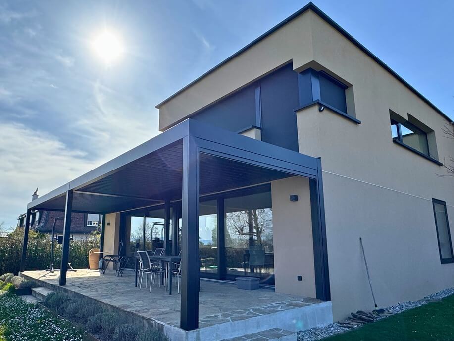 pergola alu toit plat crans