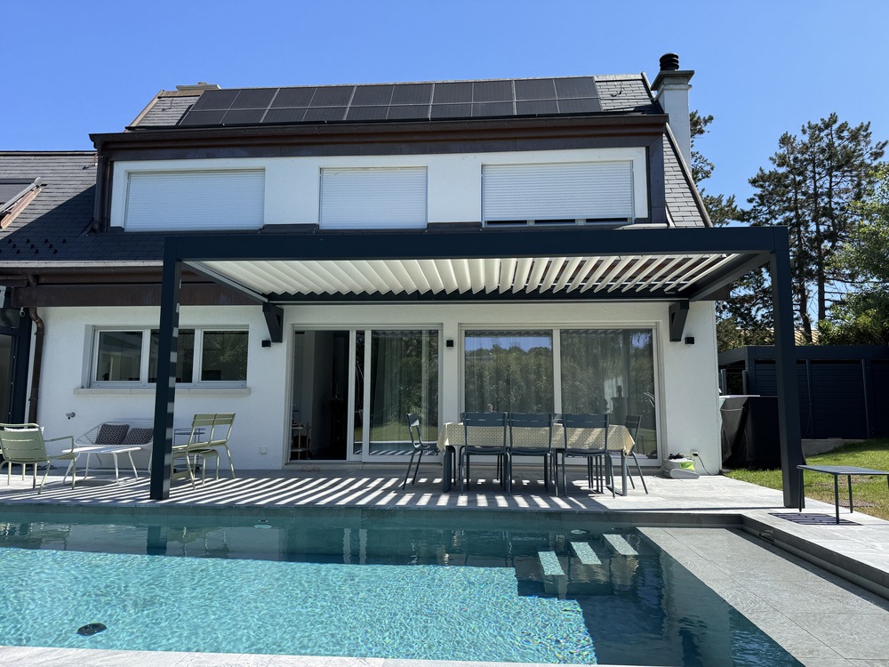 Carport végétalisé et pergola bioclimatique à Vessy vessy 8hd 1