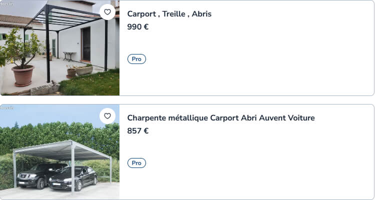 carports leboncoin