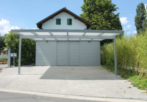 Carport en aluminium sur mesure monopan à Genève