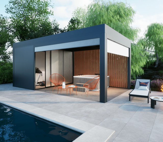 pool house en aluminium